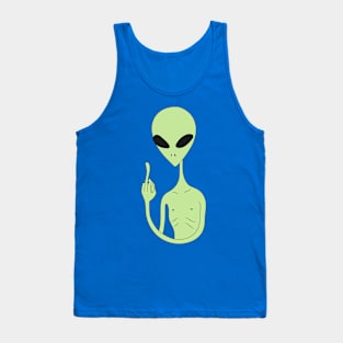 middle finger alien Tank Top